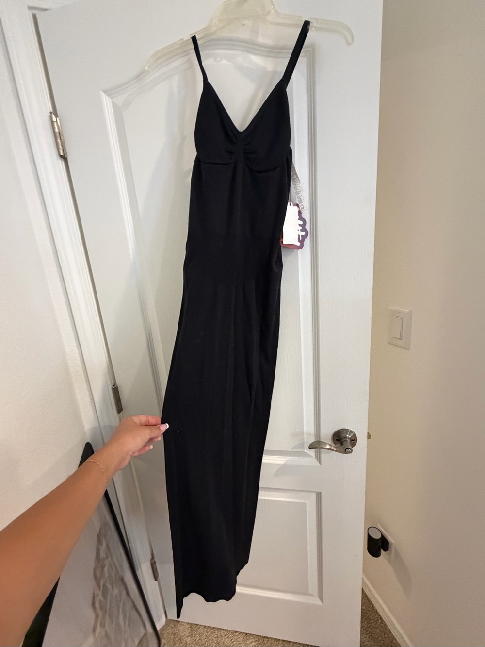Black Spaghetti-Strap Maxi Dress - Classic Women’s Evening Dress